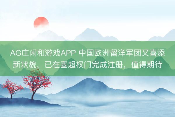 AG庄闲和游戏APP 中国欧洲留洋军团又喜添新状貌，已在塞超权门完成注册，值得期待