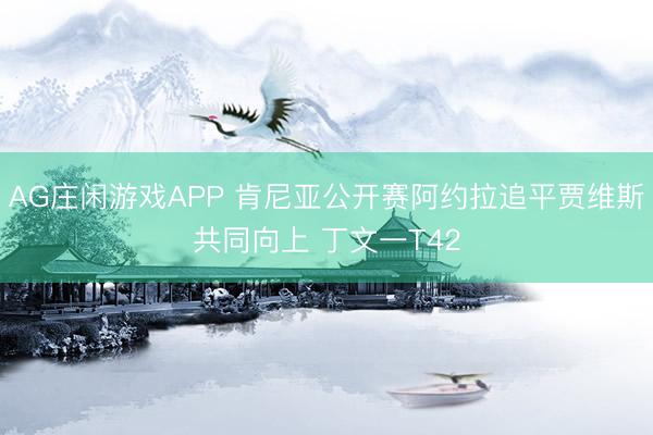 AG庄闲游戏APP 肯尼亚公开赛阿约拉追平贾维斯共同向上 丁文一T42